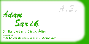 adam sarik business card
